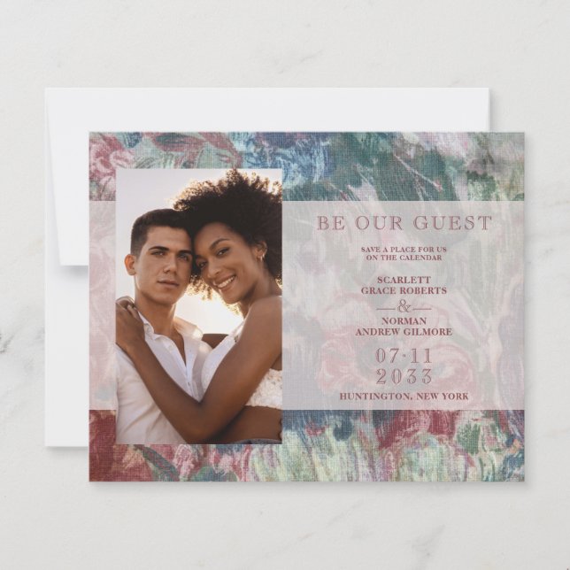 Budget Wedding Floral Texture Background Photo (Devant)