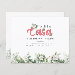 Budget Weight Moved Floral Berry Moving Faire-part