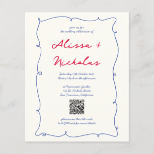 Budget Whimsical Colorful Monogramme QR code Maria
