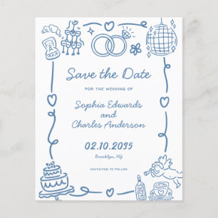 Budget Whimsical Doodles Mariage Enregistrer la da