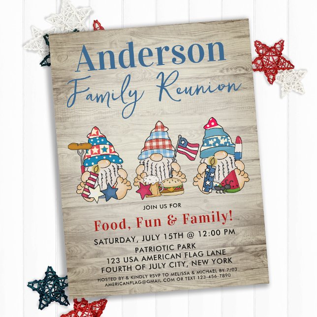 Budget Whimsical Gnomes Famille Invitation de réun (Créateur téléchargé)