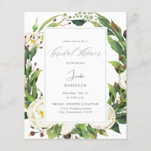 Budget White Floral & Green Fête des mariées V2
