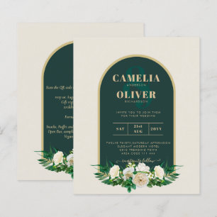 BUDGET White Roses Forêt Vert Mariage d'hiver INV