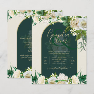 BUDGET White Roses Forêt Vert Mariage d'hiver INV