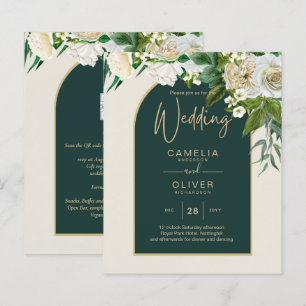BUDGET White Roses Forêt Vert Mariage d'hiver INV