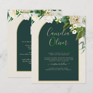 BUDGET White Roses Forêt Vert Mariage d'hiver INV