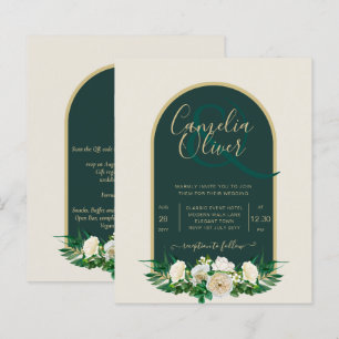 BUDGET White Roses Forêt Vert Mariage d'hiver INV
