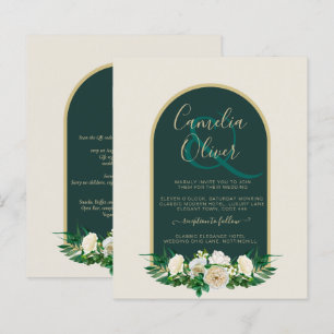 BUDGET White Roses Forêt Vert Mariage d'hiver INV