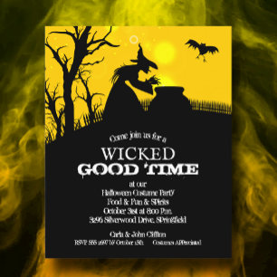 Budget Wicked Witch Silhouette Halloween Invitatio