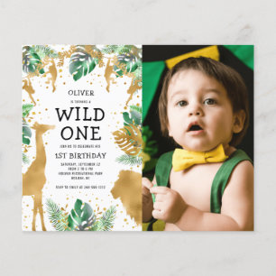 Budget Wild One Photo Vert Or 1er Anniversaire