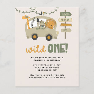 Budget Wild One Safari Animaux 1er anniversaire In