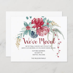 Budget Winter Berries Rustic Moving Carte de vacan