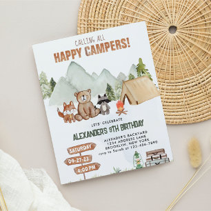 Budget Woodland Happy Camper Anniversaire de enfan