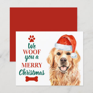 Budget Woof Joyeux Noël Chien Golden Retriever