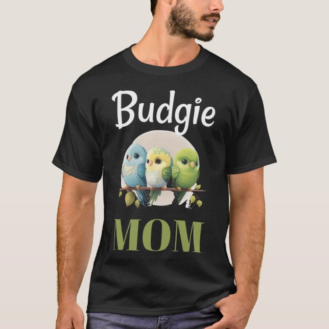 Budgie Mom Budgerigar Parakeet Bird Pullover Hoodi (Devant)