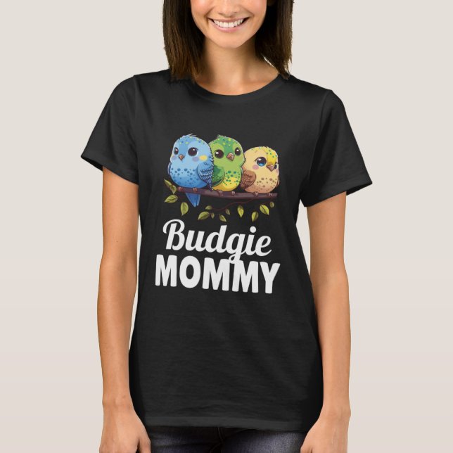 Budgie Mom Budgerigar Parakeet Bird Pullover Hoodi (Devant)