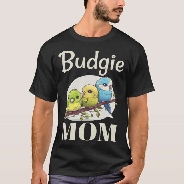 Budgie Mom Budgerigar Parakeet Bird Pullover Hoodi (Devant)