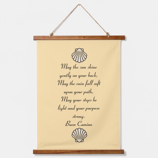 Buen Camino Pilgrim Bénédiction Tapisserie (Recto)