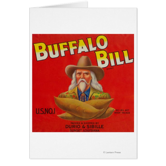 Buffalo Bill Marque Yam Crate Étiquette (Devant)