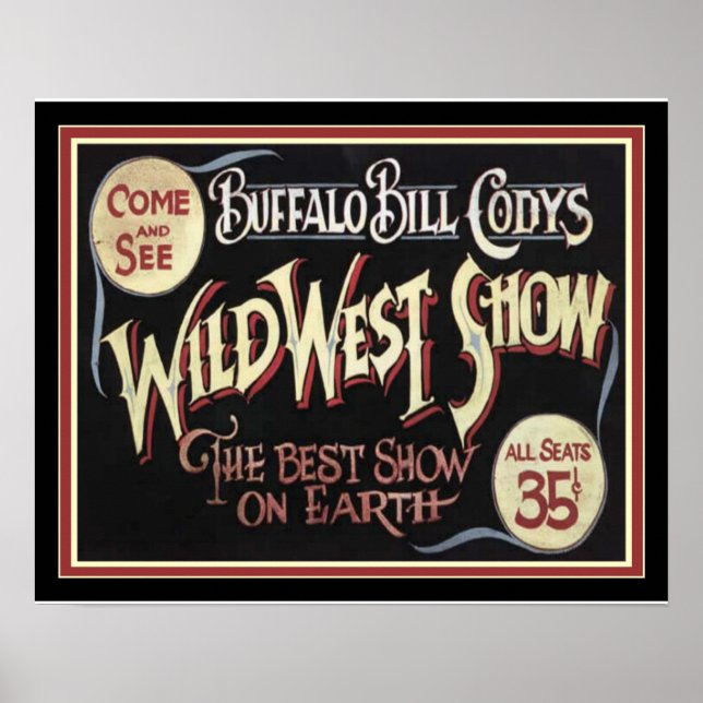 Buffalo Bill's Wild West Poster 16 x 20 (Devant)