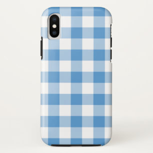 Buffalo bleu clair et blanc Plaid iPhone X Coque
