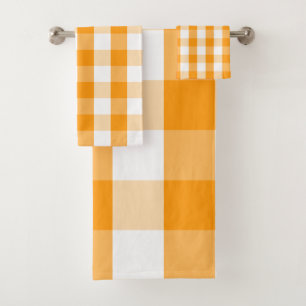 Buffalo Check - Orange Citrus Serviettes de bain