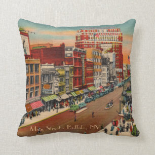 Buffalo de Main Street, NY Coussin