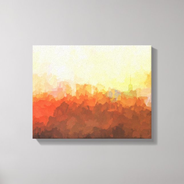 BUFFALO, NEW YORK SKYLINE Dans la toile des nuages (Recto)
