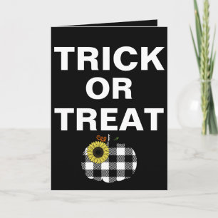 Buffalo Plaid Citrouille avec carte de voeux de to