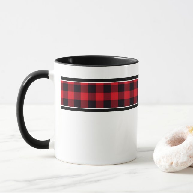 Buffalo Plaid Coffee Mug (Avec donut)