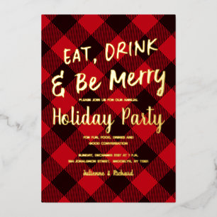 Buffalo Red Plaid Noël Invitation