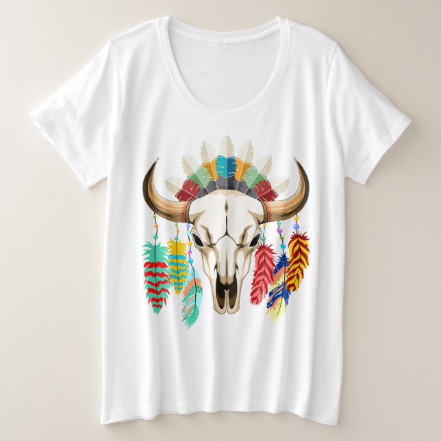 Buffalo Skull Native American Emblem (Design devant)