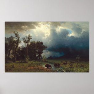 Buffalo Trail - Albert Bierstadt Poster d'art