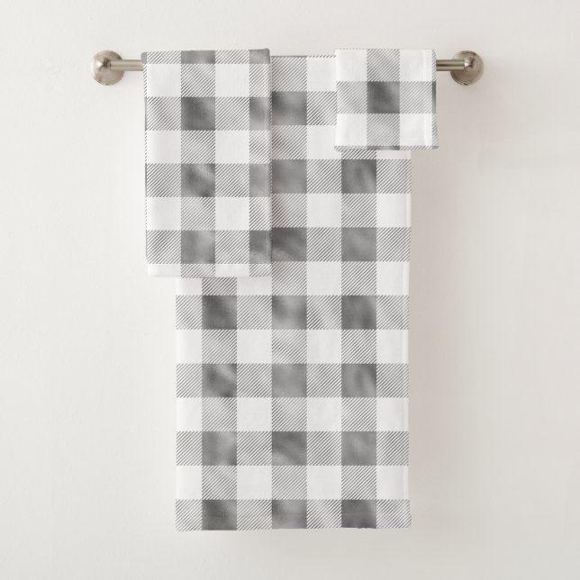 Buffle blanc glam Grey Plaid  (En situation)