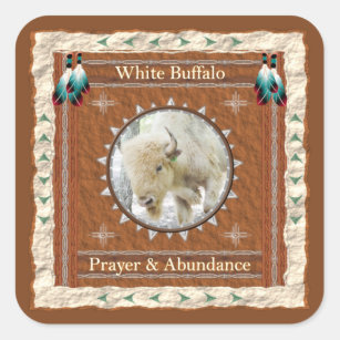 Buffle blanc - Stickers Prière et Abondance