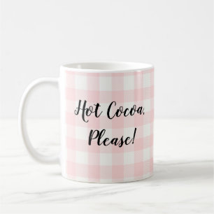 Buffle de cacao chaud Check Mug de café de montagn