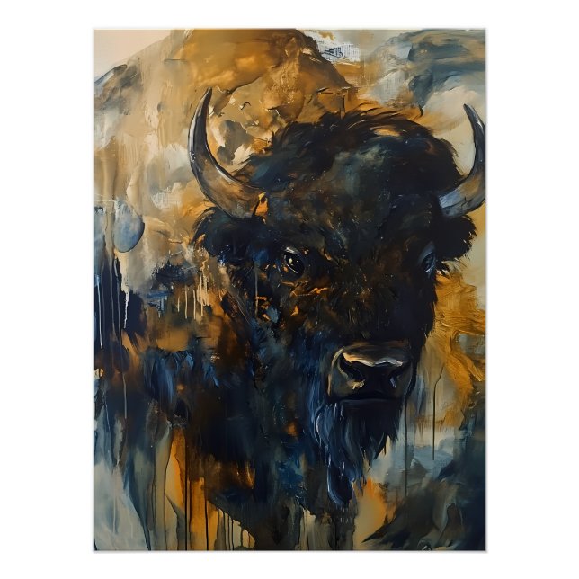 Buffle Majestic, Poster de bison (Devant)