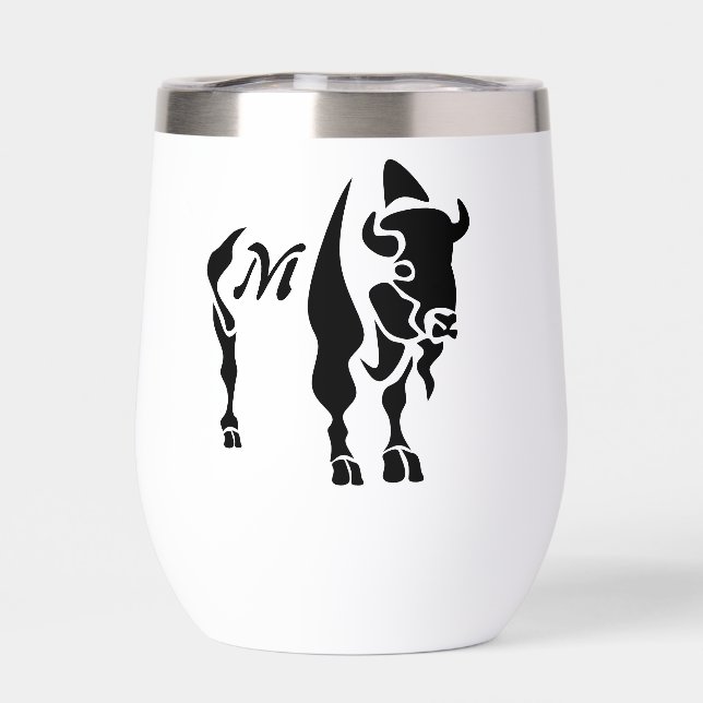 Buffle noir silhouette (Arrière)