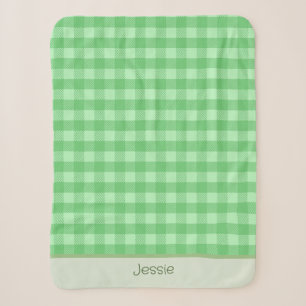 Buffle vert Plaid Nom personnalisé Unisex Baby