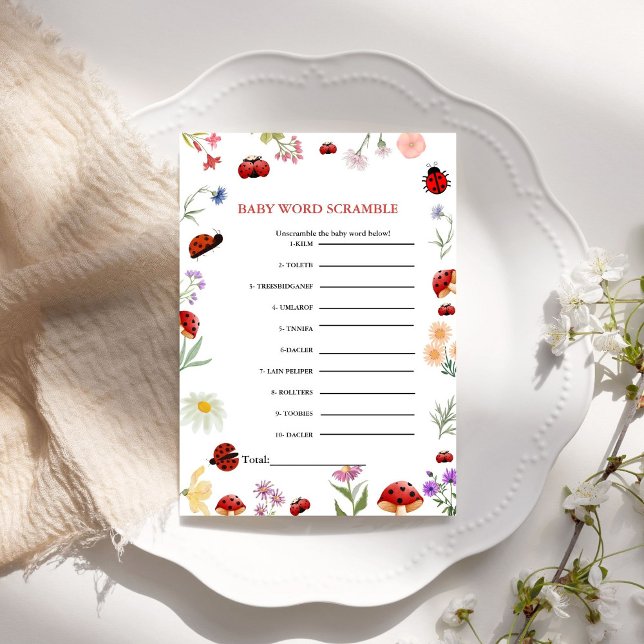 Bug Baby mot brouiller jeu baby shower (Créateur téléchargé)