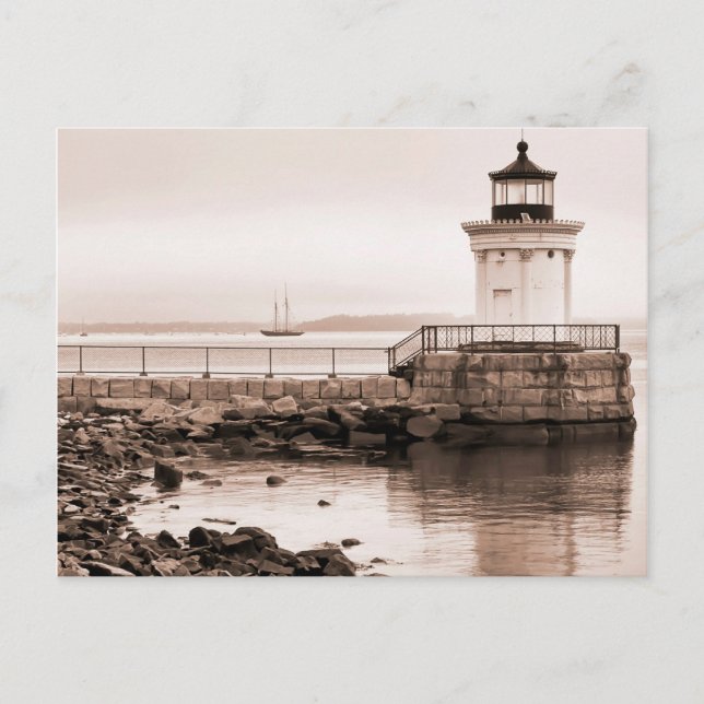 Bug Light, Portland Breakwater Light Carte postale (Devant)