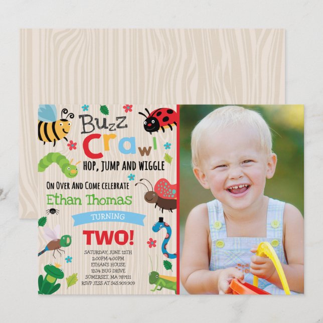 Bugs Anniversaire Invitation Bogues Bugs Anniversa (Devant / Derrière)