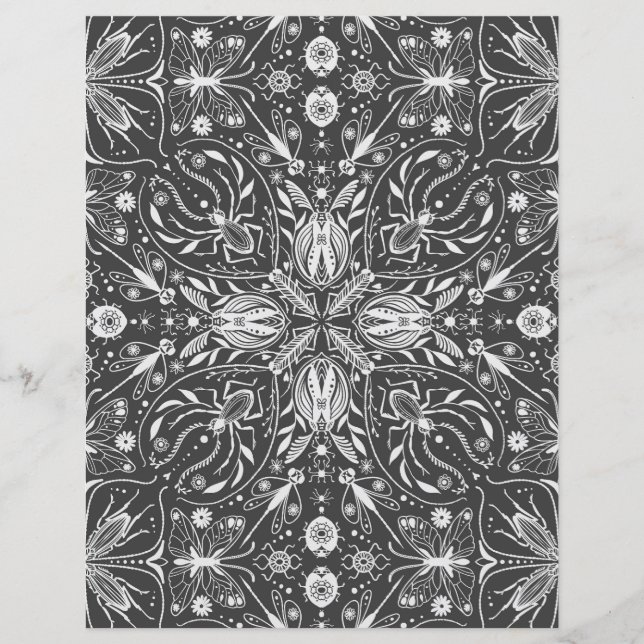 Bugs, blanc cassé sur noir (Devant)