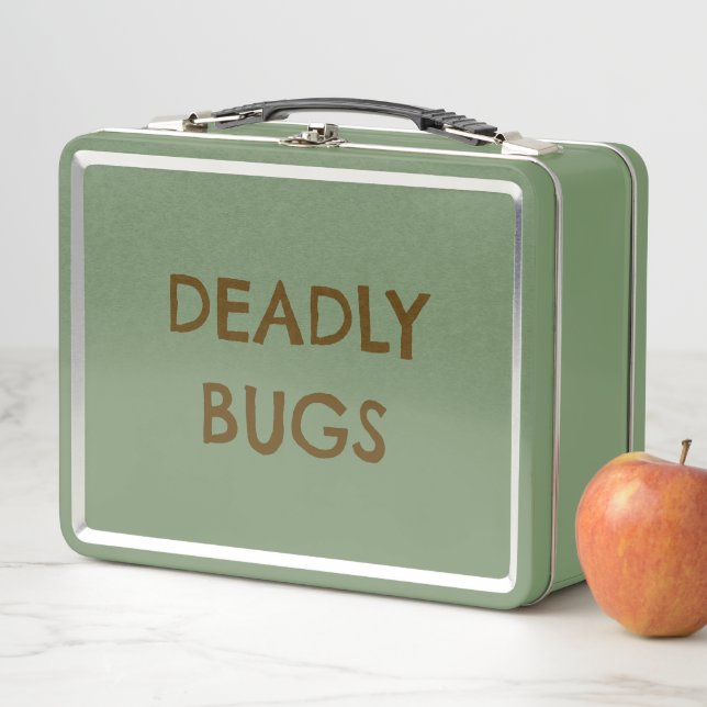 'BUGS MORTS' Poison Drôle Horreur Metal Lunchbox (En situation)