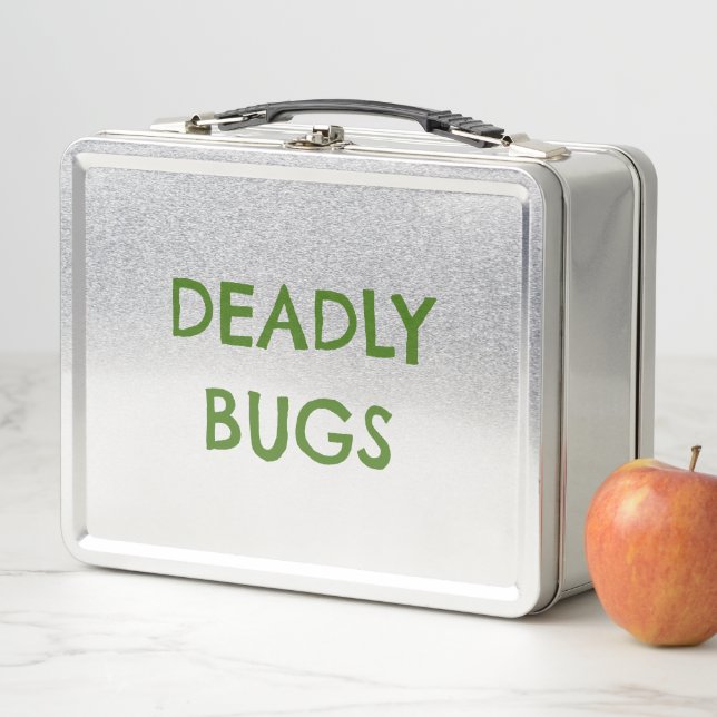 'BUGS MORTS' Poison Drôle Horreur Metal Lunchbox (En situation)