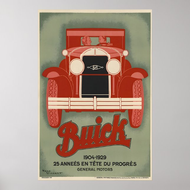 Buick Auto Poster - Vintage Poster Prints (Devant)