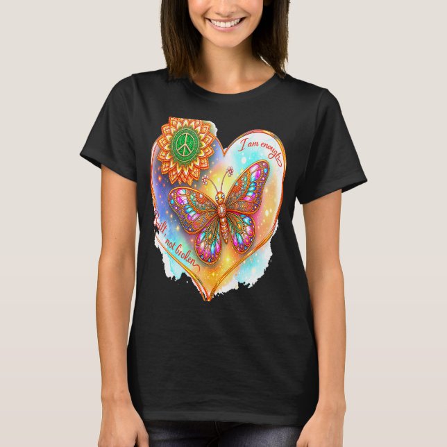 Built Not Broken – I Am Enough T-Shirt (Devant)