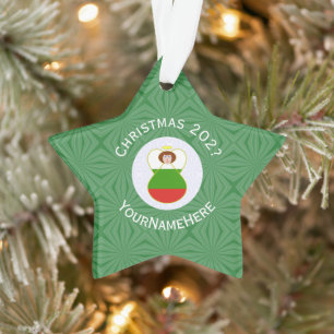 Bulgarian Angel Christmas Flag Personnalisé 