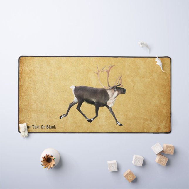 Bull Caribou sur vieux papier (Tableau pour enfants)