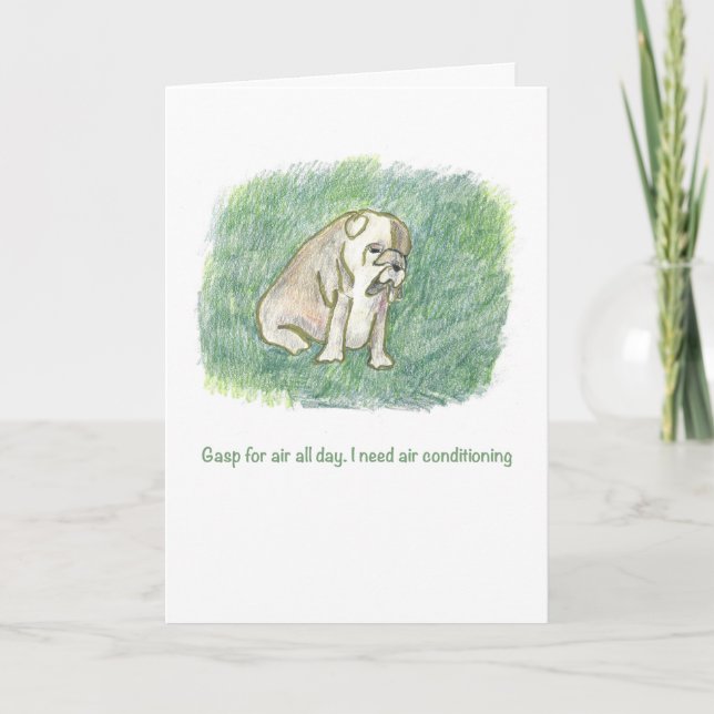 Bull Dog Joyeux Anniversaire ! Carte (Devant)